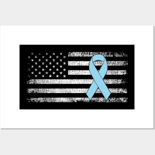 Prostate Cancer Awareness Classic American Flag Posters and Art